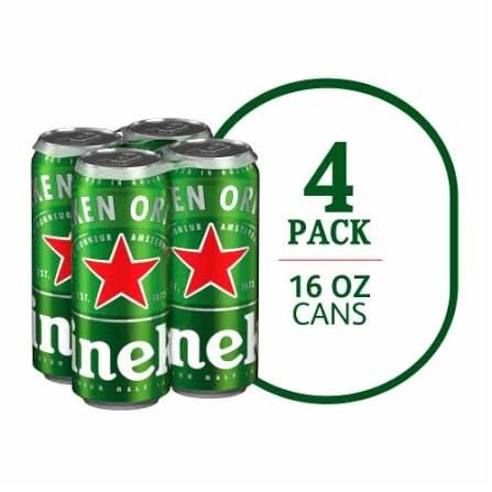 Heineken 16OZ 4PK Cans