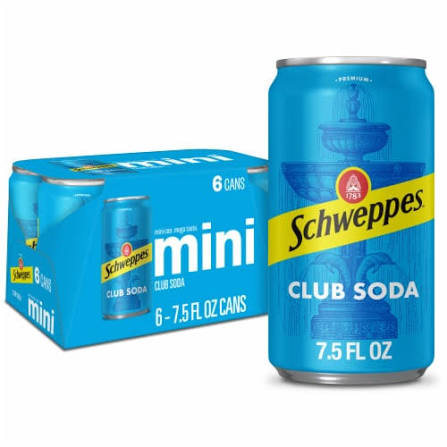 Schweppes Club Soda 6PK Can