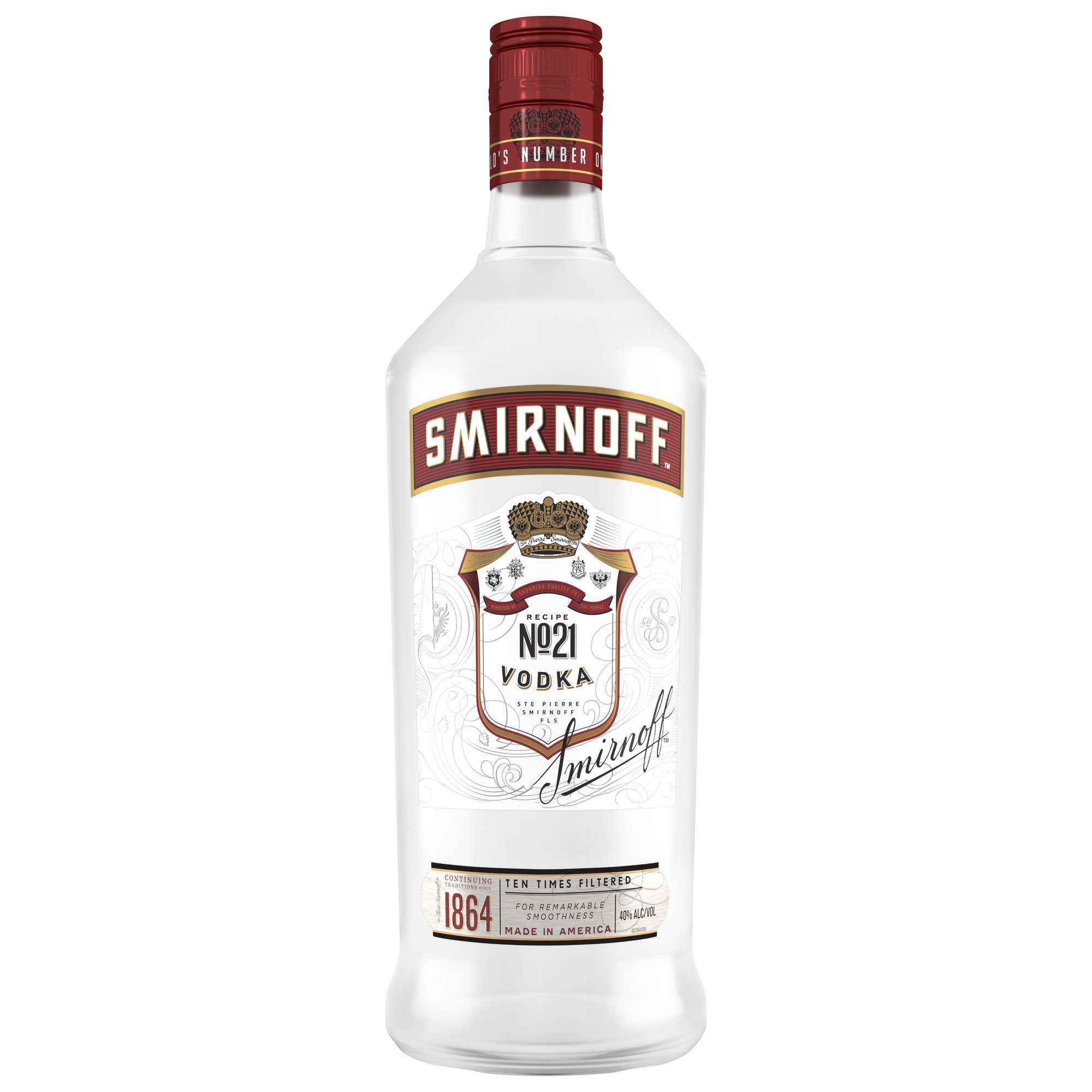 Smirnoff Vodka 1.75L Plastic
