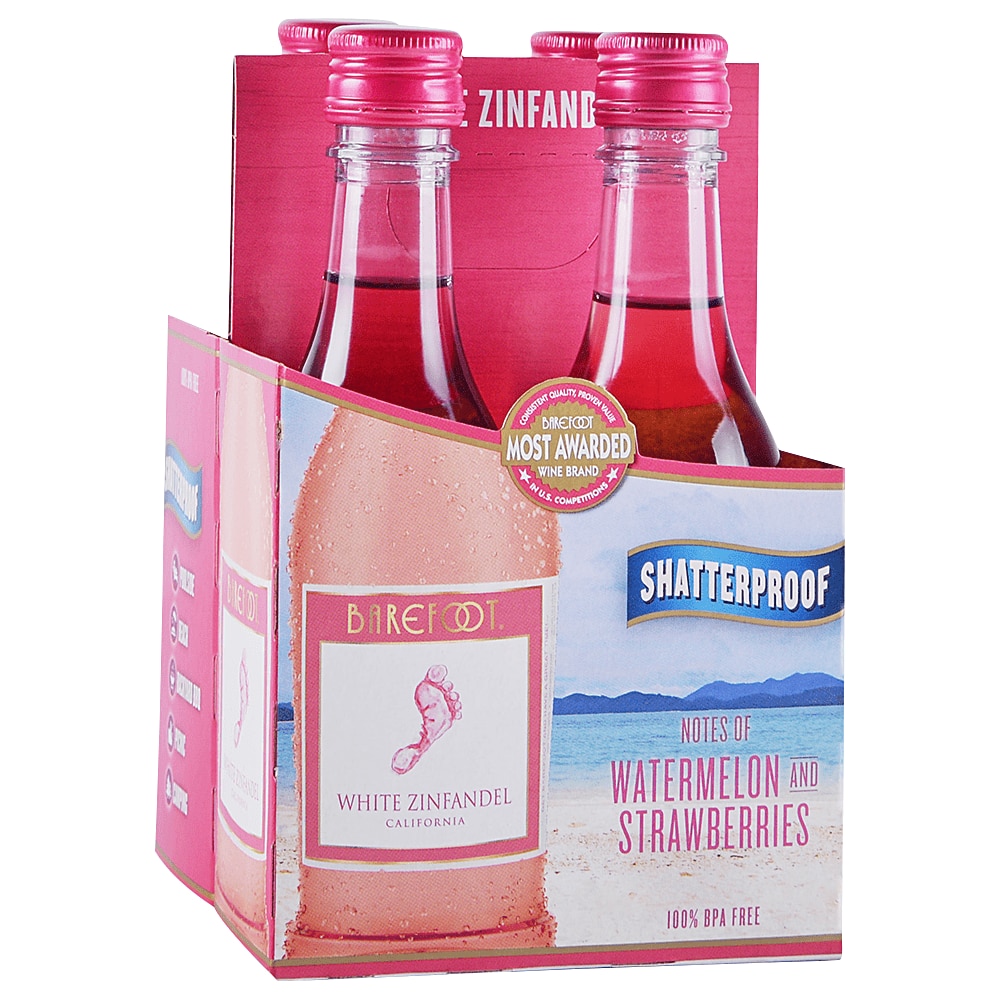 Barefoot 4PK White Zinfandel 187ML