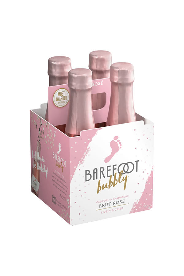 Barefoot 4PK Rose 187ML